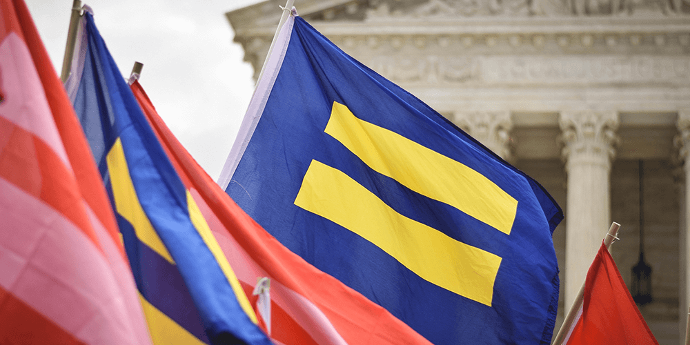 LGBTQ+ Inclusion Under the Law Flags